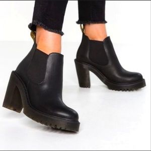 Doc Marten Hurston heeled Chelsea boot bootie